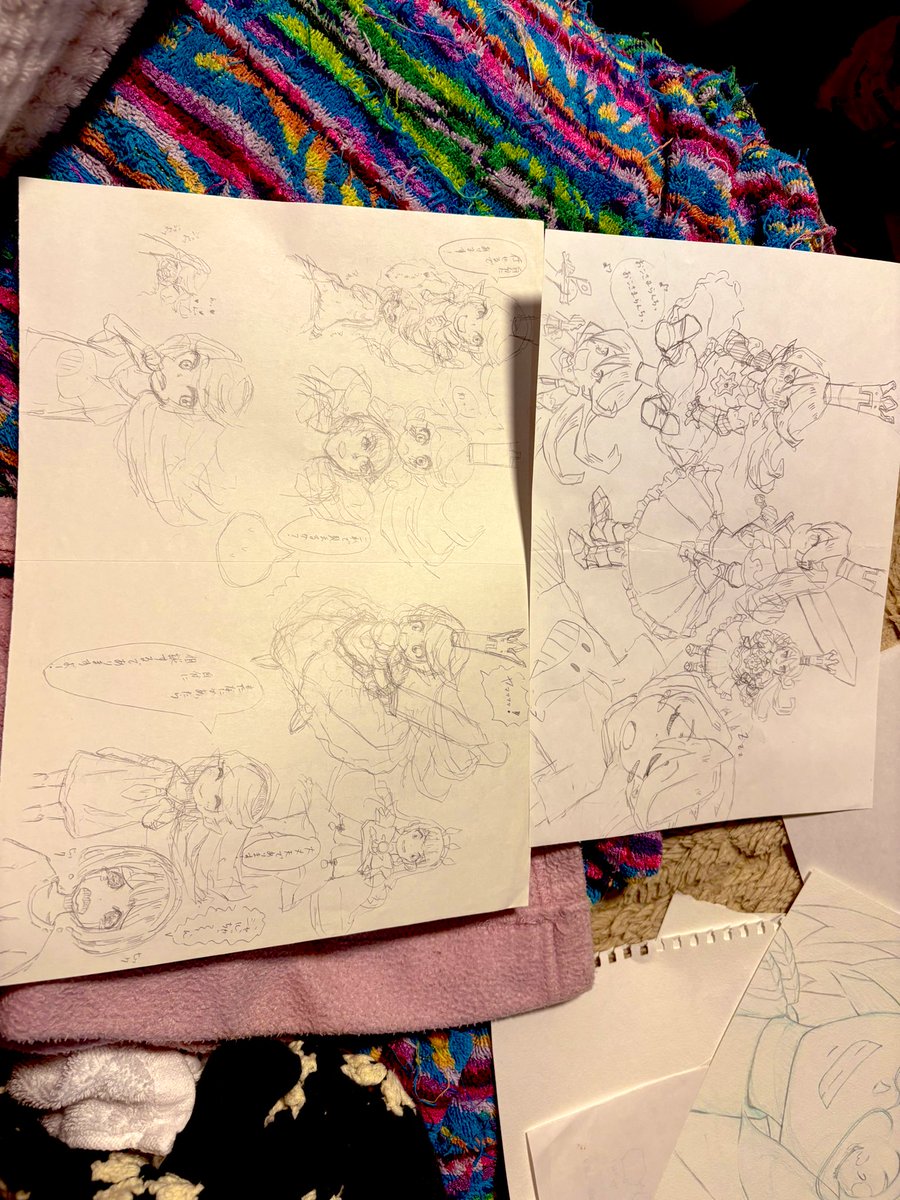 crmared's tweet image. バラバラででてきた絵を整理している