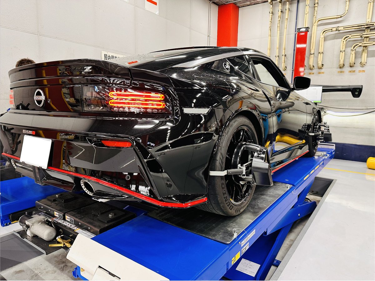 RZ34 フェアレディZ 車高調取り付け後のアライメント調整中！ #apit