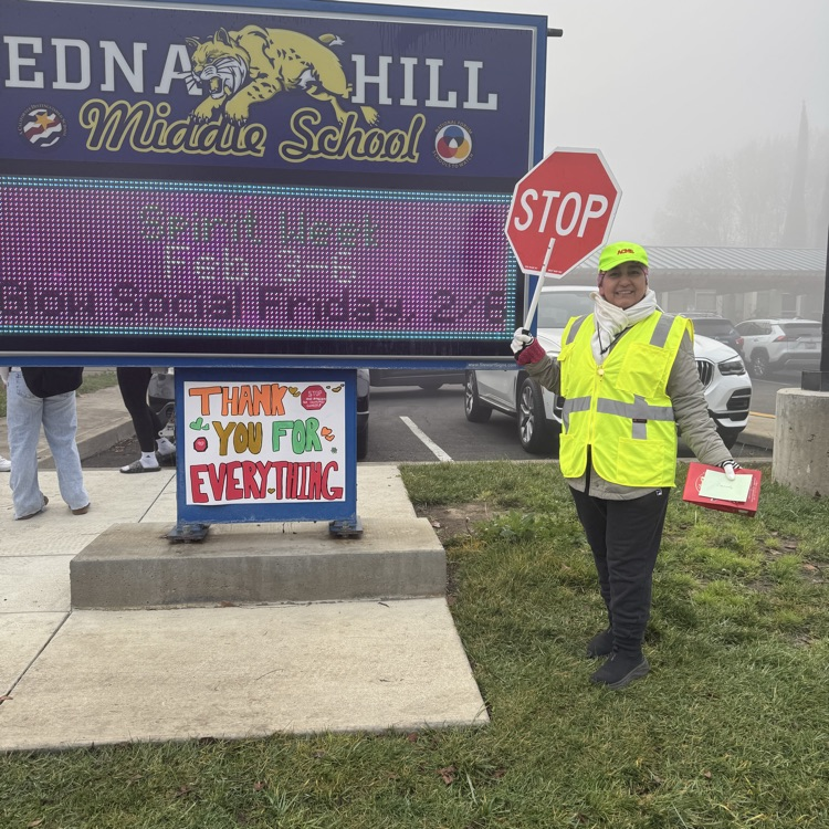 EHMSBobcats's tweet photo. Our EHMS Crossing Guards, Consuelo and Chad keep our students safe and we appreciate them! #EHMS https://t.co/SDW4FBWLpY