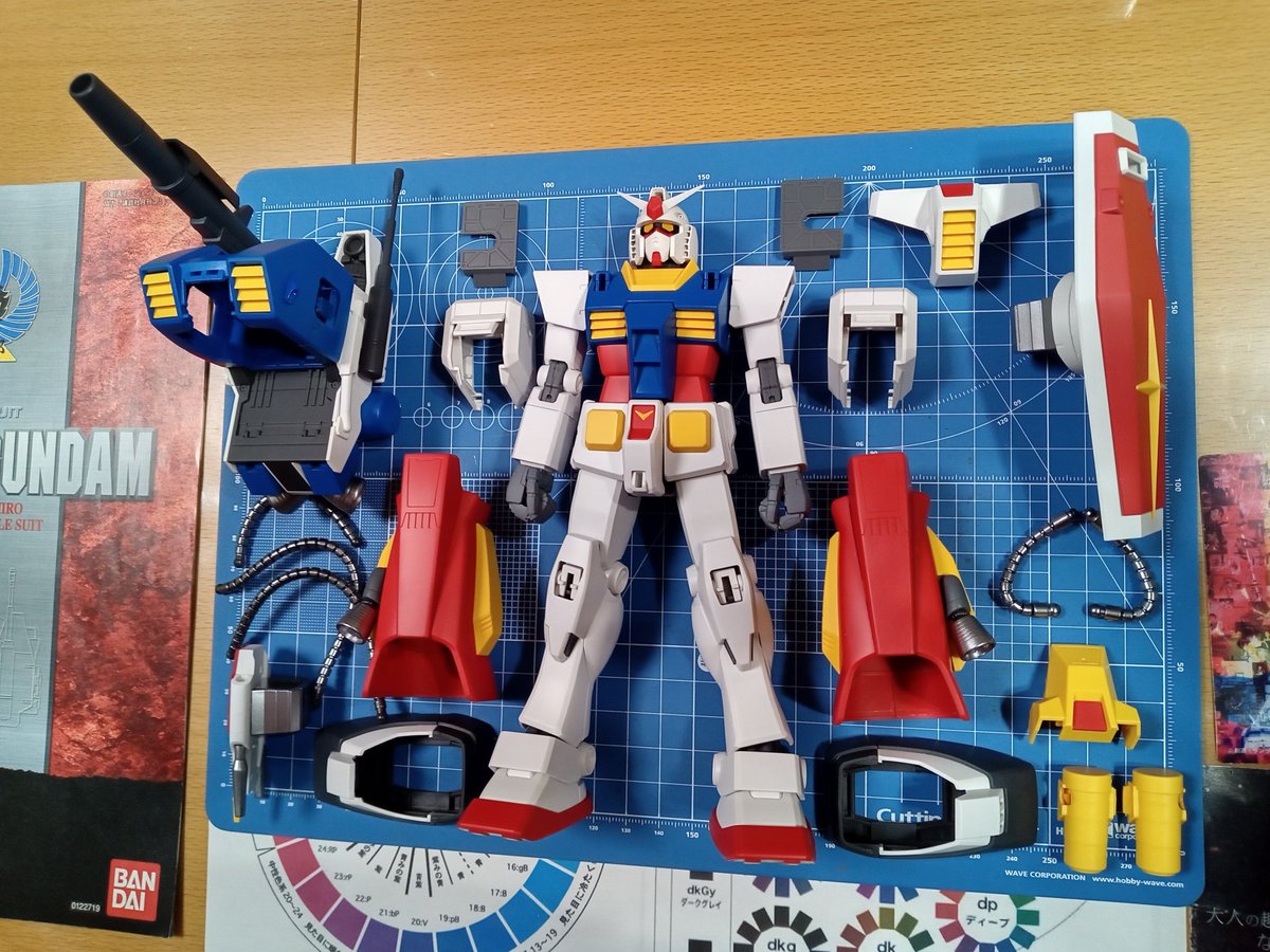 MGパーフェクトなるべく成型色チャレンジ。 赤部品の表現処理を