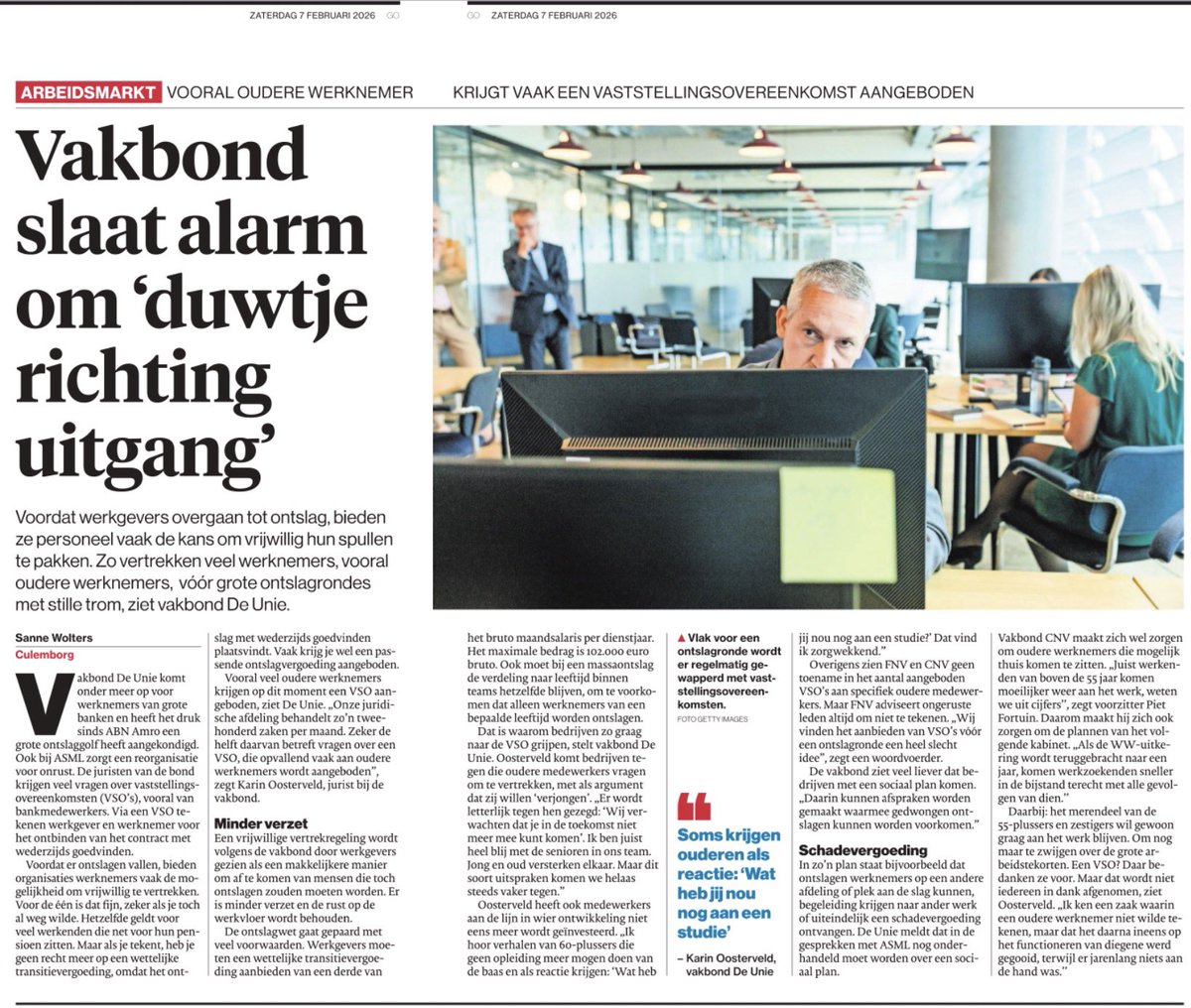 Westrik's tweet photo. @ADnl De kranten staan er bol van momenteel. #ontslag #transitievergoeding #vertrekviadeachterdeur #nietchique #ouderen #werkgevers https://t.co/MrwEhhGTsl