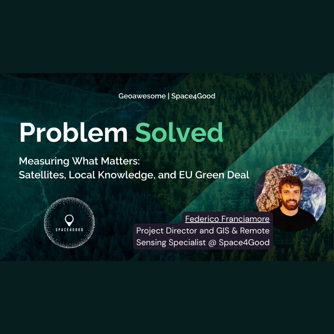 geoawesome_dgtl's tweet image. How do you measure the EU Green Deal’s impact from space? 🌱In this talk, we explore how satellites + local knowledge track biodiversity, carbon, and ecosystems. 

Watch here: youtu.be/N0bDCoXpvTk

#ProblemSolved #EUGreenDeal #EarthObservation #Biodiversity #Geoawesome