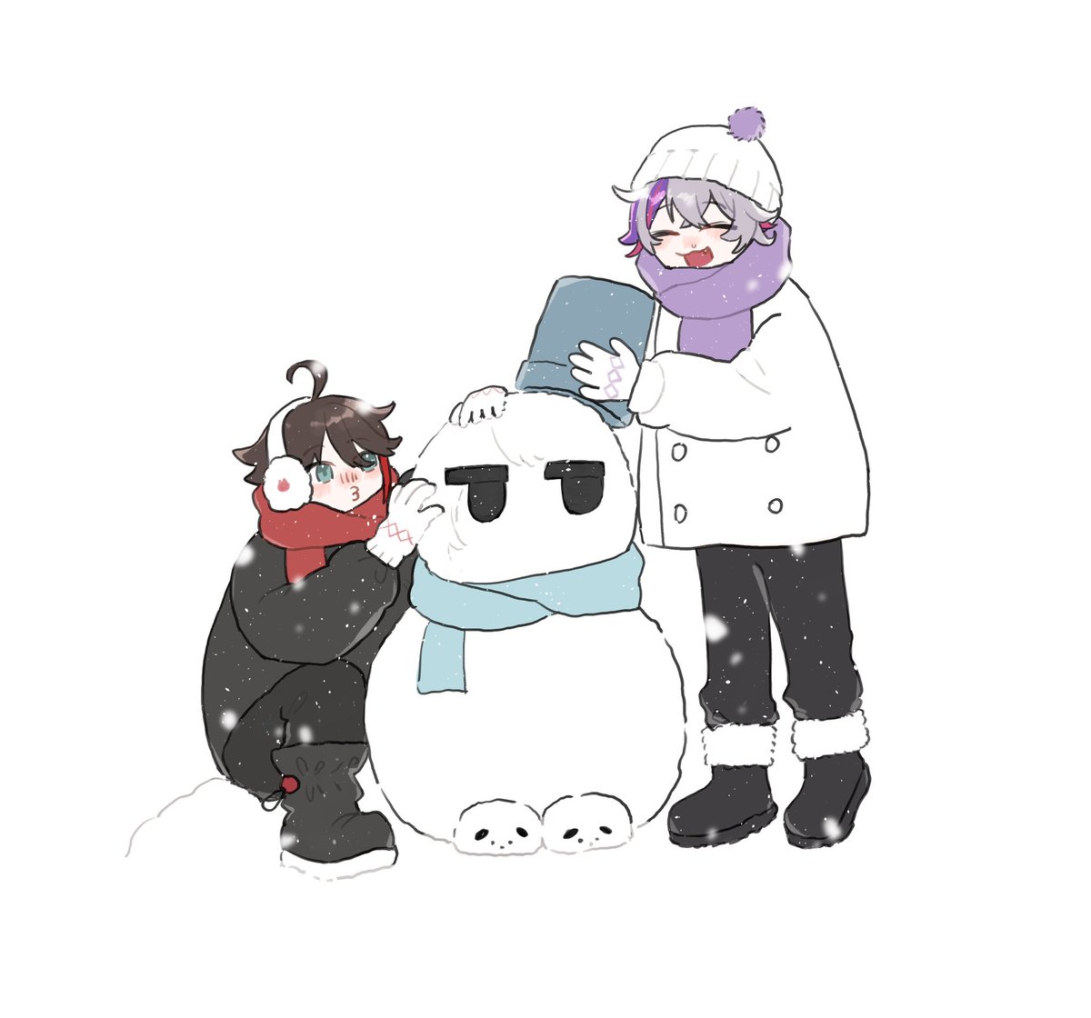 ❅*｡☃❅*｡

 #さ絵ぐさ
 #絵スコート
 #灰画