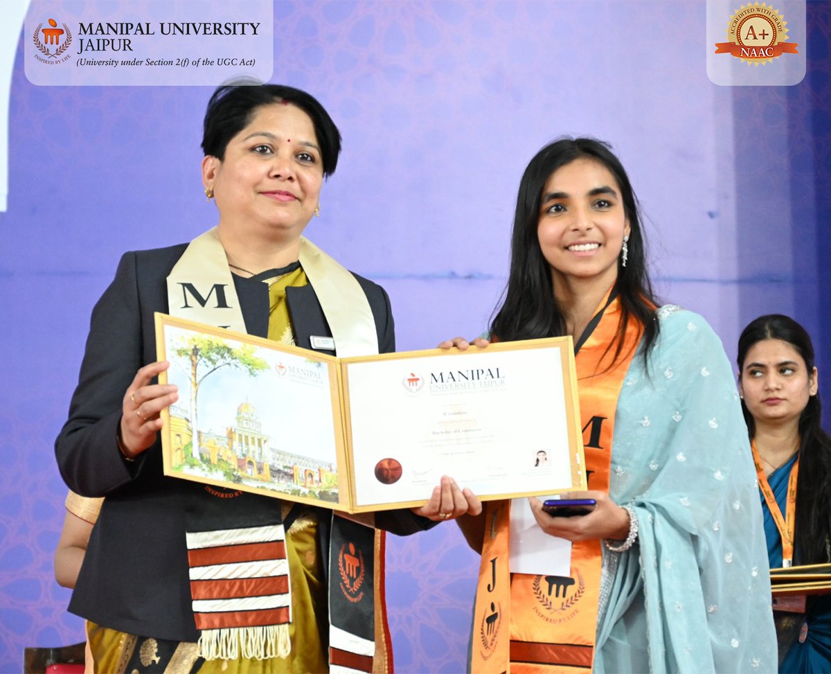 Jaipur_Manipal's tweet image. MUJ hosted the 5th Online Education Convocation, celebrating 9,043 graduates and the success of accessible digital learning 🎓#MUJ #Convocation2026 #OnlineEducation