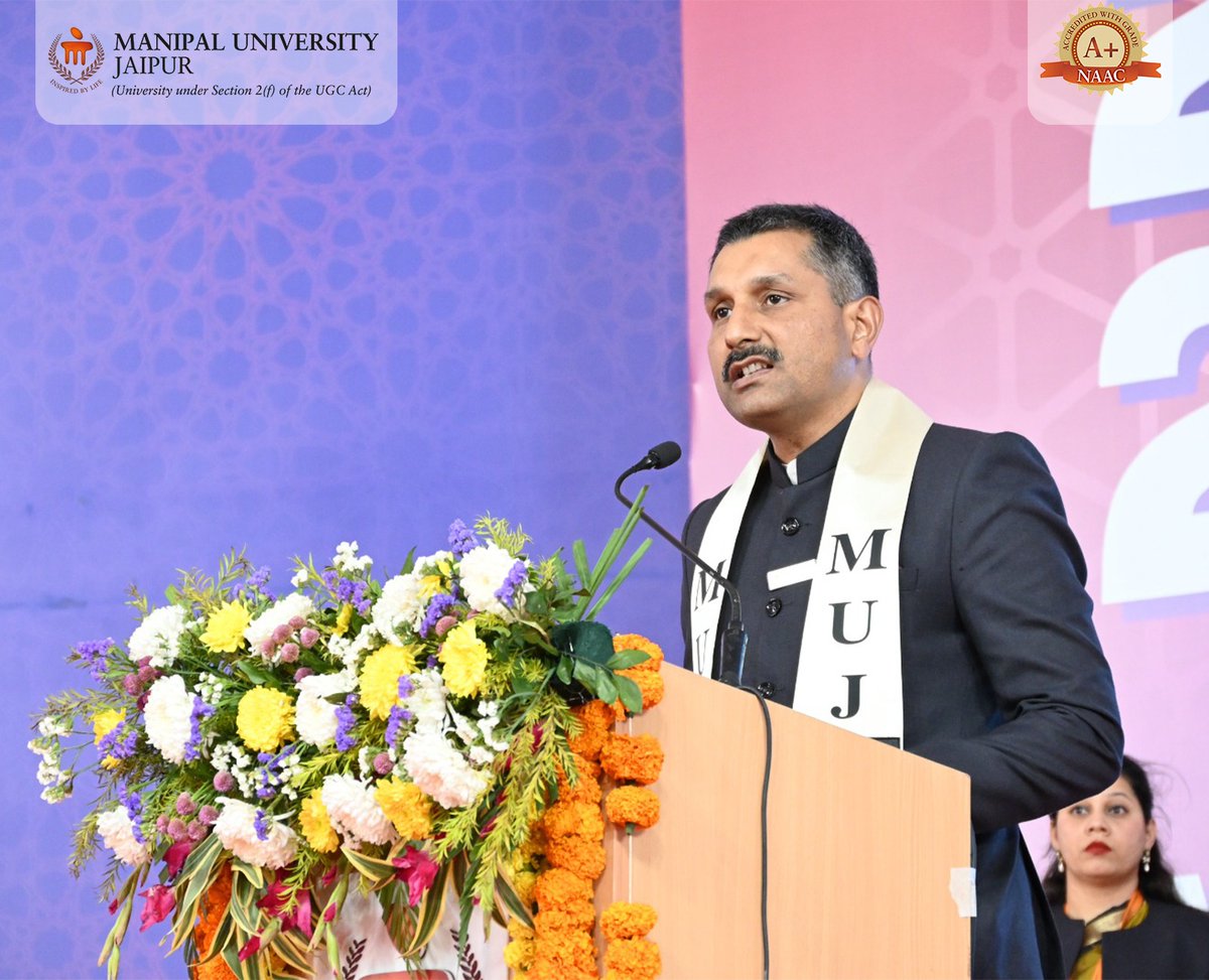 Jaipur_Manipal's tweet image. MUJ hosted the 5th Online Education Convocation, celebrating 9,043 graduates and the success of accessible digital learning 🎓#MUJ #Convocation2026 #OnlineEducation