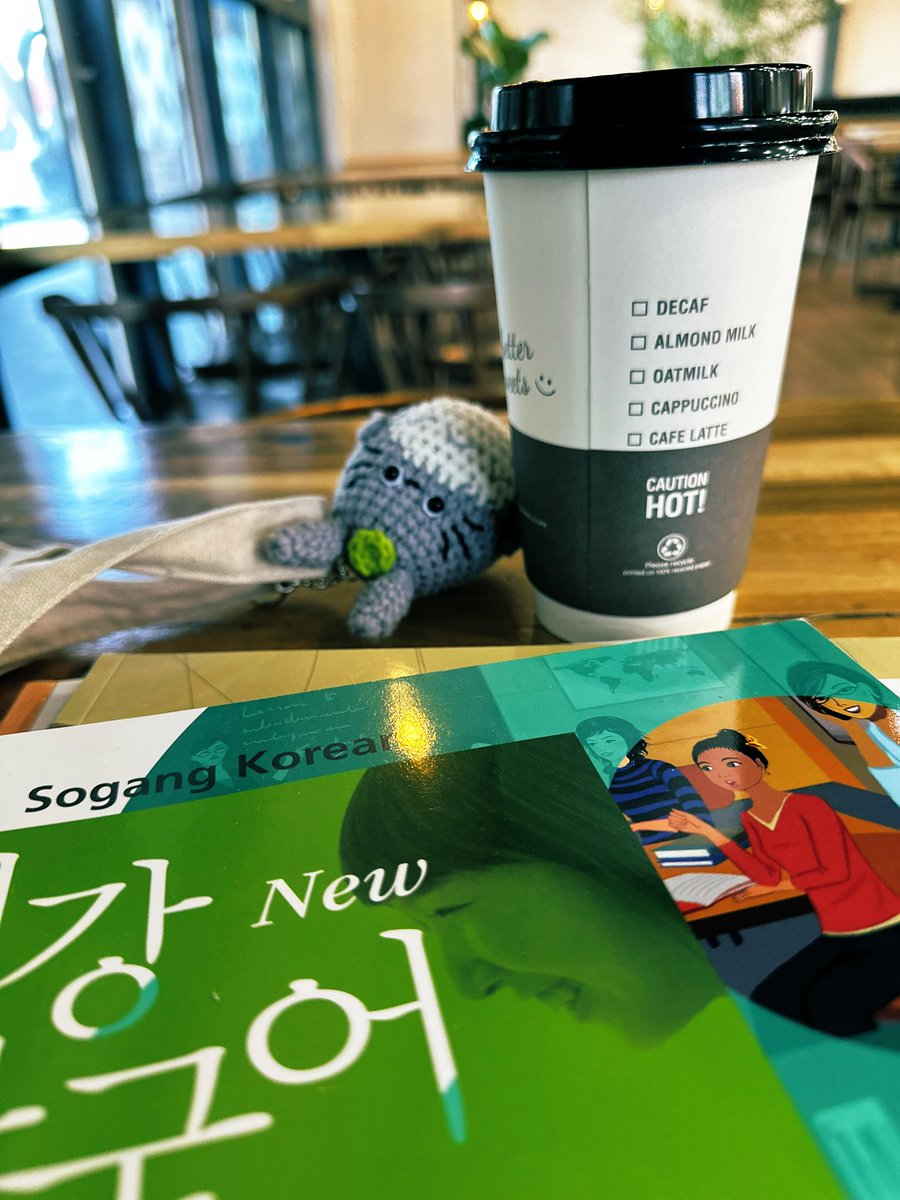 Cramming my homework … because I was not diligent this week. 😊

I needed atmospheric inspiration ... a good coffee. Conditions for successful studying.