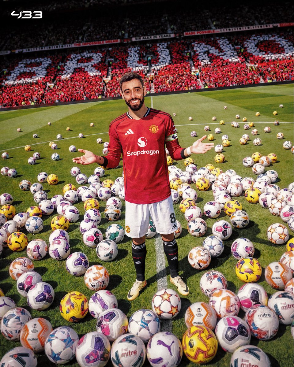 Sir Bruno Fernandes for Man United: 👇

🏟️ 200 G/A
⚽️ 104 goals
🎁 96 assists