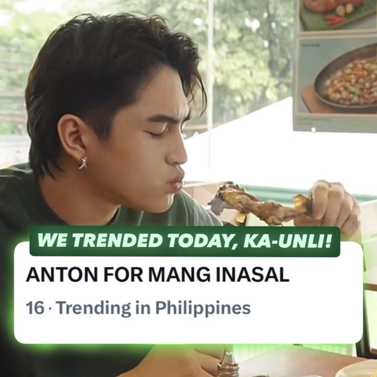 Thanks for the Unli-Love, Ka-Unli! 💝

Just like #AntonVinzon, don’t forget to enjoy your #MangInasalAlmuSOLBTime as early as 7AM!

#ILoveMangInasal💚💛