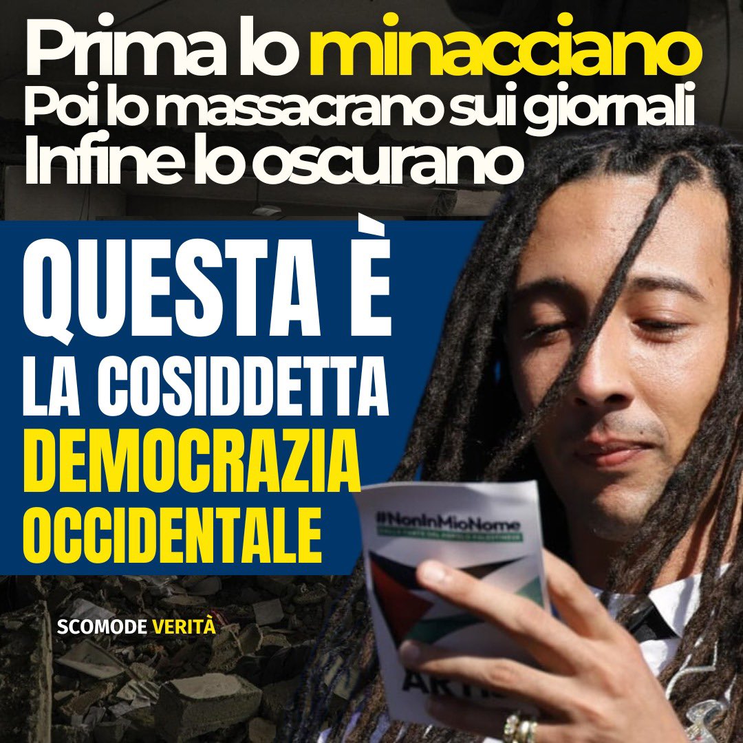 Così funziona il “servizio pubblico”: da una parte primi piani a atleti israeliani che sventolano la loro bandiera dall’altra viene oscurato un artista che ha avuto il coraggio di dire Stop al genocidio. Leggete qui 👉 alessandrodibattista.substack.com/p/ghali-colpir… e iscrivetevi al mio canale Substack