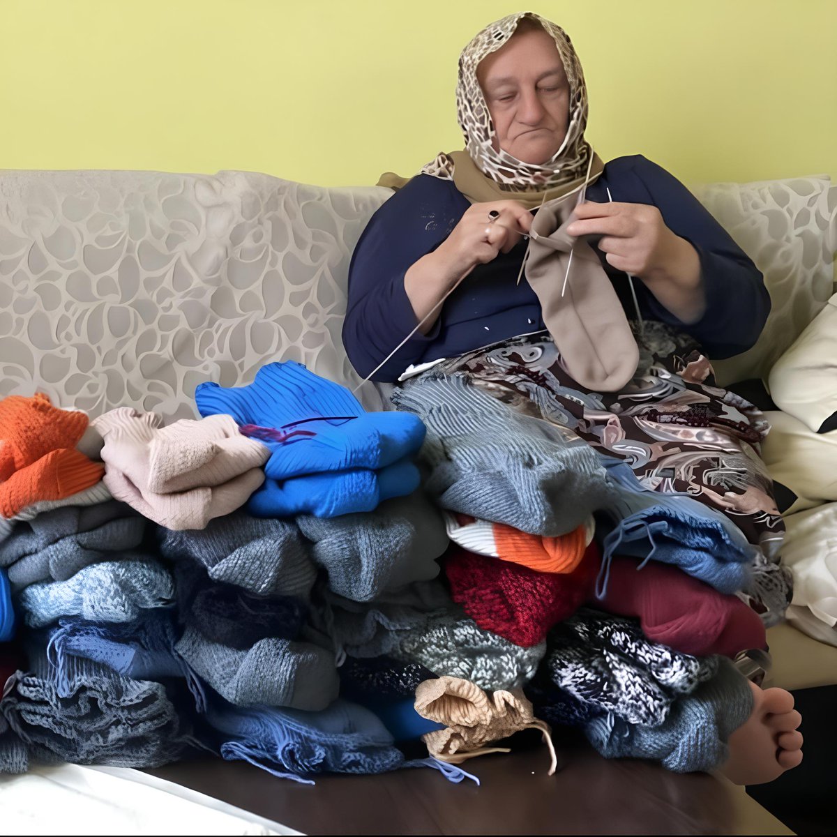 🟤 Kendi elleriyle ördüğü yün çorapları, soğuktan korunmaları için Mehmetçiğe gönderen 86 yaşındaki Trabzonlu Hamide Teyze’ye, Türk Silahlı Kuvvetleri tarafından plaket takdim edildi.