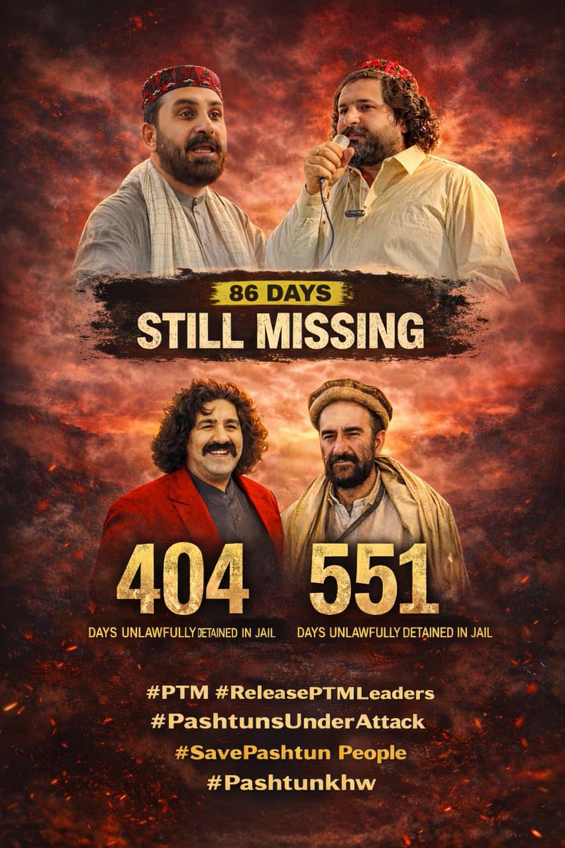 ZakimWazirPTM's tweet photo. د پښتون ژغورنې غورځنګ د رهبرۍ شورا ګڼ غړي د وخت د پنجابي استعمار په بېلابېلو زندانونو کې بغېر له جرمه قیدیان دي.  

د پي ټي اېم ملګري چې تل یې د سولې، امن او انساني حقونو د دفاع لپاره مبارزه کړي، په فوځي زندانونو کې ساتل کیږي، کوم خلک چې باید د ترهګرۍ د ملاتړ او پالنې له وجې محکمه شوی وه، برعکس هغوی سولییزو فعالانو ته په فوځي ټارچر سېلونو کې سزاوې ورکوي.  

یوازې د یو کال په جریان کې د شمالي وزیرستان په میرعلي موسکي کلي، له سلو پورته ولسي وکړي د فوج په ډرون حملو کې ټپیان شوی او شهیدان شوی خو تر اوسه یو ښکېل فوځي ته سزه ورنکړل شو.

په فوځي زندانونو کې د بشري حقونو فعالانو ساتل، ټول پښتون قام ته یو ښکاره پیغام ورکوي، چې پدې وطن کې تاسو کله هم د خپلواک، ارام او د عزت ژوند نشئ تېرولئ.   

یوازې د غلامۍ، اطاعت، بېوزلۍ او بېواسۍ ژوند تېرولی شئ

#FreePTMActivists