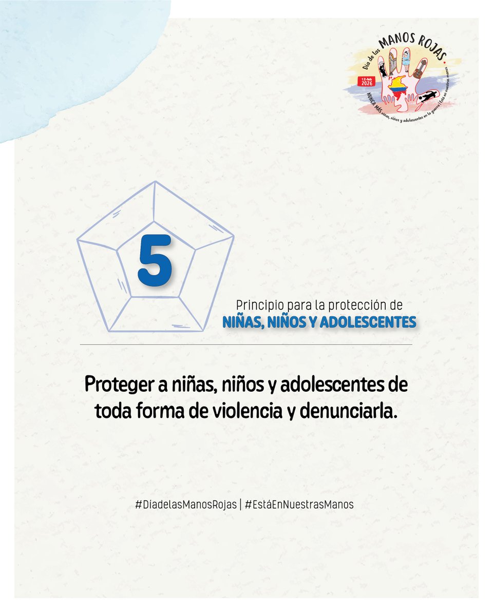 #EstáEnNuestrasManos, denunciar las formas de violencia que generen riesgo e impidan #Proteger a niñas, niños y adolescentes en Colombia.