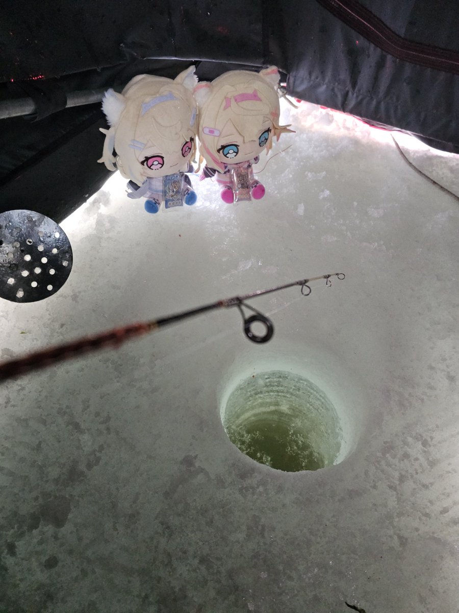 Fishing with #FUWAMOCO