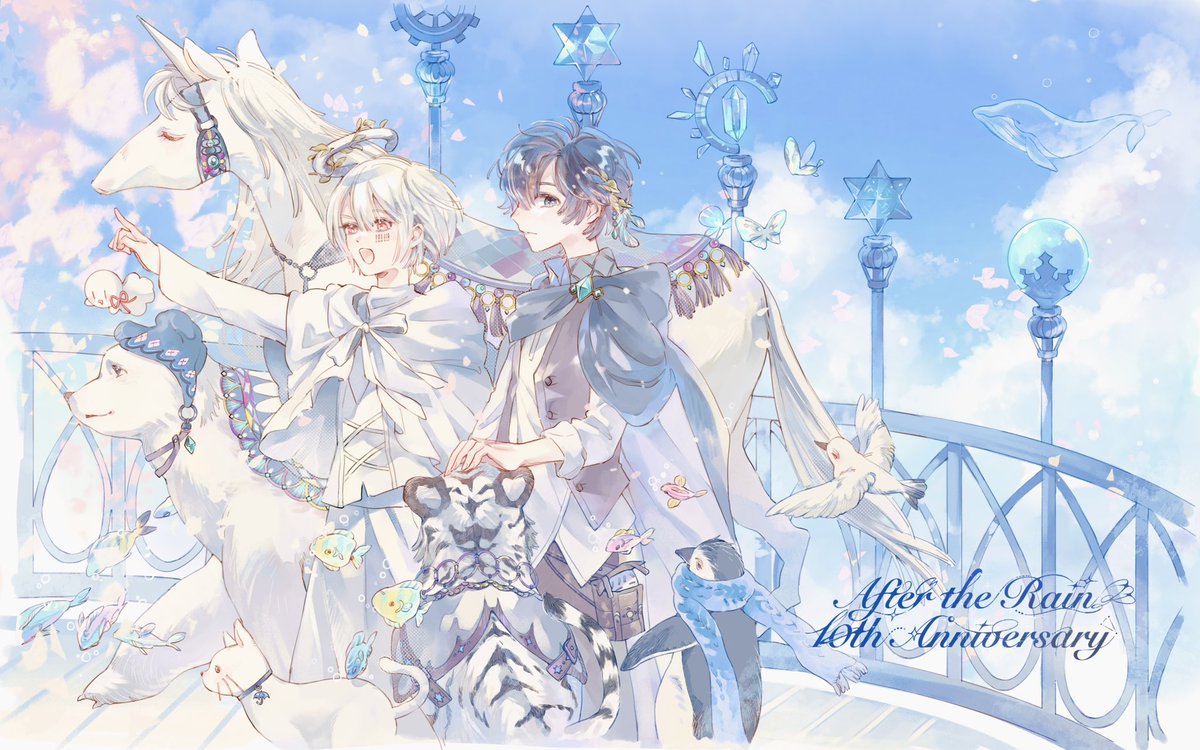 10周年突入おめでとうございます！
今年はお二人の声を聞ける機会が沢山ありそうで嬉しいです (՞ . .՞)♡
10周年で色々挑戦したり、楽しませようと計画してくれている姿に元気を貰ってます！約2ヶ月毎のライブや定期配信が続きますが、どうぞご自愛下さい🌸

 #AtR10周年
  #そらるの絵  #まふあーと