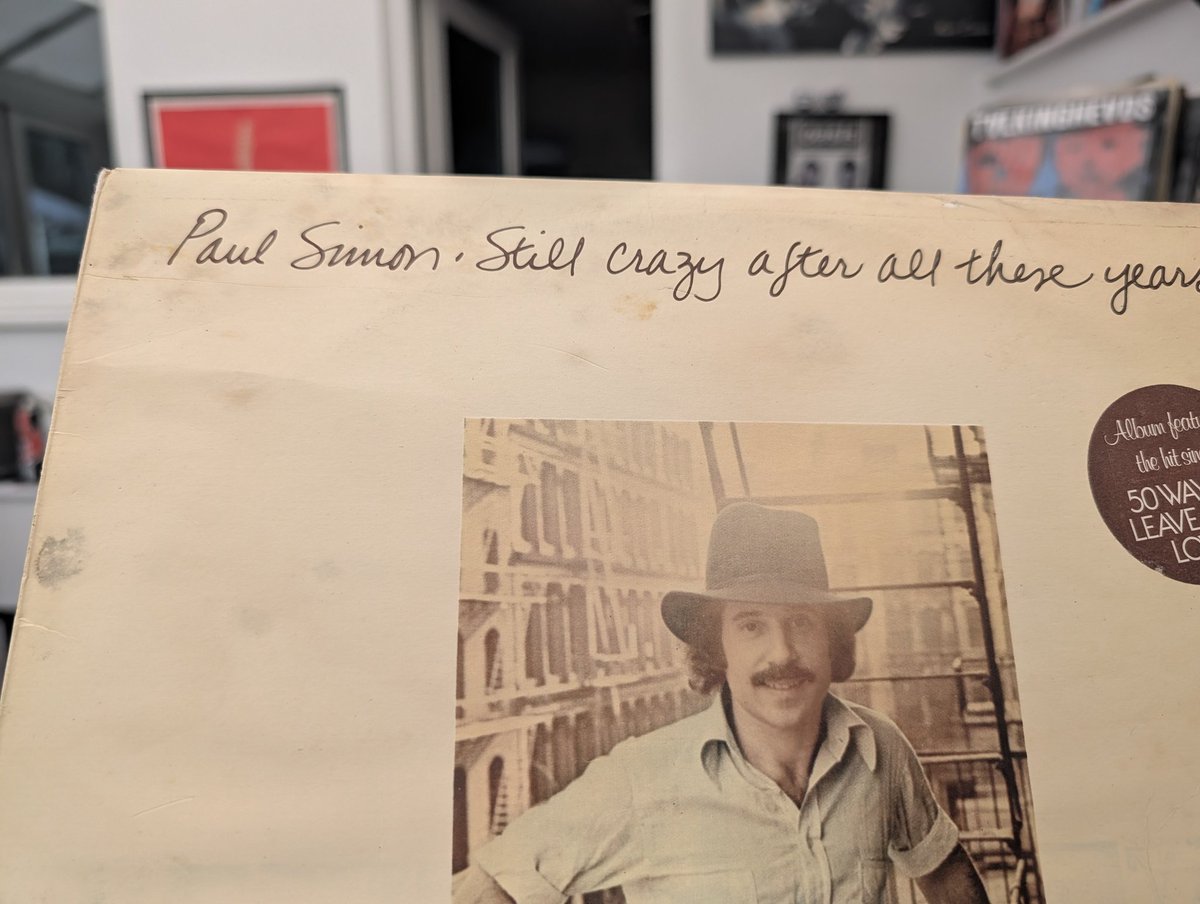 1000 album challenge 🎧

#659

Still crazy after all these years by <a href="/PaulSimonMusic/">Paul Simon</a> 

From £3 bargain bin at the great <a href="/TheMusicalBoxRS/">The Musical Box Record Shop</a> Top album from classic songwriter.

Fav track: 50 ways to leave your lover 

#1000albums
#paulsimon
#vinylrecords