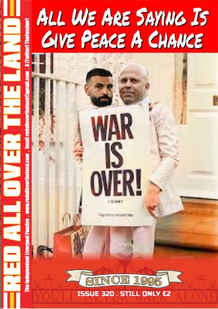 TheFanzine1's tweet photo. Just a reminder to anyone who might be interested Issue 320 of Red All Over The Land will be on sale again tomorrow outside Anfield. Expecting an invasion of H&amp;H wearing tourists but still hope the local fans will give us some support &amp; any regulars. STILL ONLY £2. https://t.co/o0d53WxDqB