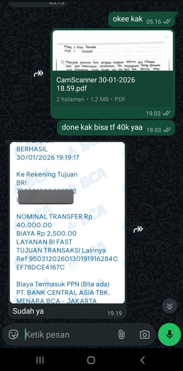 TESTIMONI JOKI AKUNTANSI+TULIS TANGAN
haloooo temann temann🤩aku bawain testimoni lagi nihh!!
kalian yang mau joki segala tugas bisa wa di bio aku yaa
harganya murah,pengerjaan cepat,tepat,dan yang pasti trusted guyss
KEPOIN AKUNKU YAA🤩
#zonauang #jokitugas