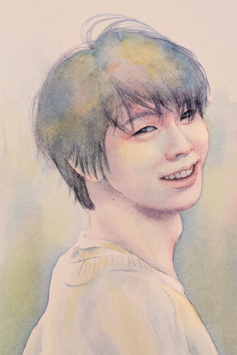 この笑顔は、どうしても描きたくて…
三枚ボツにしての4枚目の挑戦。難したかったです。
矢口亨さんのお写真より描かせていただきました。
#羽生結弦