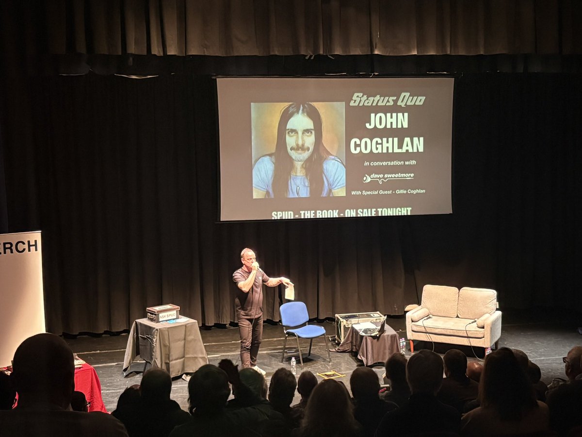 davesweetmore's tweet photo. Brilliant night at The @edgeartscentre #MuchWenlock #Shropshire on โAn Evening With John Coghlanโ โ๏ธ #johncoghlan #statusquo #franticfour https://t.co/ZgI7N3nsVk