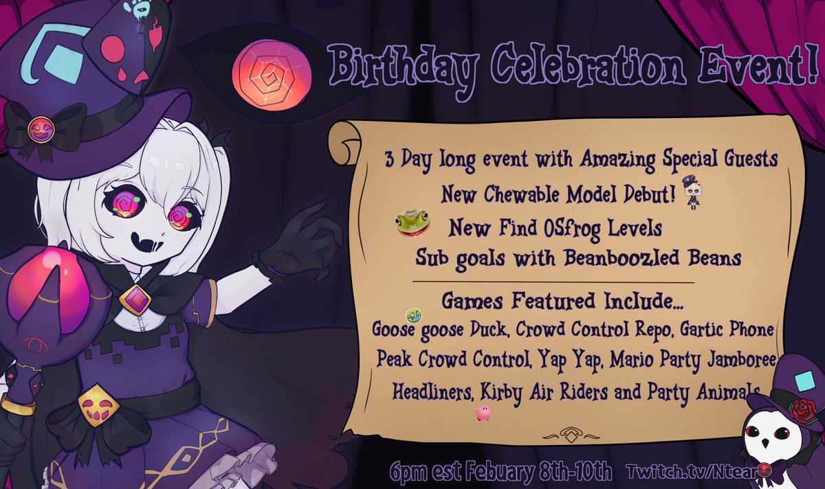 𝗕𝗶𝗿𝘁𝗵𝗱𝗮𝘆 𝗘𝘃𝗲𝗻𝘁 𝗖𝗼𝗺𝗶𝗻𝗴! 🎉

I am looking forward to spending my birthday with everyone soon. New small model, amazing guests and more. 💜✨