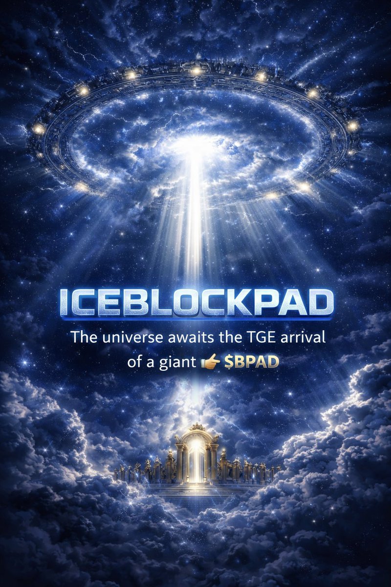 richichiboy's tweet image. #ICEBLOCKPAD
The final frost ignites. The universe launches through ice. We await the birth of a giant 👉 $BPAD. Listing soon under Ice Open Network (ION)🤗❤️😊
@ice_blockpad @ice_blockchain $BPAD