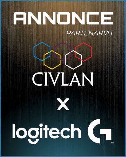 CIVLan s’associe une nouvelle fois à <a href="/LogitechG/">Logitech G</a>, qui vont récompenser nos gagnants et ajouter une petite surprise lors du weekend ! On les remercie pour leur confiance