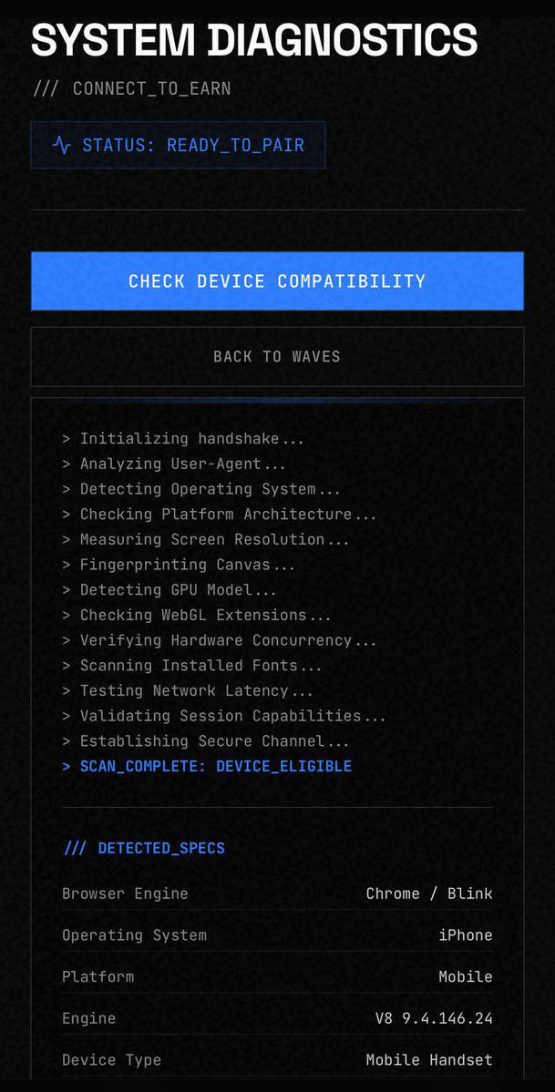 deltahash_ai's tweet image. DeltaHash is live — decentralized compute mining right from your device.

Turn your device into a mining node.
No hardware. No complexity. Just connect and earn.

How it works:
- Sign in with X.
- Register your device.
- Wait for $DTH mining start in 7 days.

That’s it.

Wave