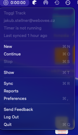 The best productivity hack on the macOS is 100% the toolbar with own widget, there is no other option then using the <a href="/toggl/">Toggl</a> for time tracking. 

The difference between using a app in toolbar and having to open the website is astronomical... please make more of these :)