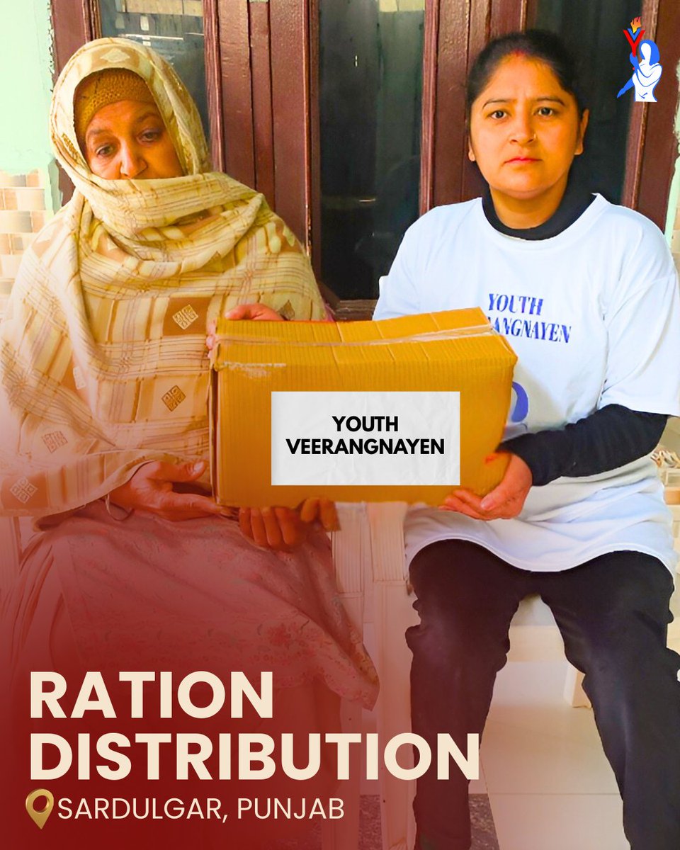 Yveerangnayen's tweet photo. A small step of kindness can light many homes.
Ration distribution drive at Sardulgarh, Punjab, supporting families in need.
#Fooddistribution #feedtheneedy #helpinghands #YouthVeerangnayen #WeCareForYou #WomenEmpowerment #SharingIsCaring https://t.co/SUTGRFxBLs