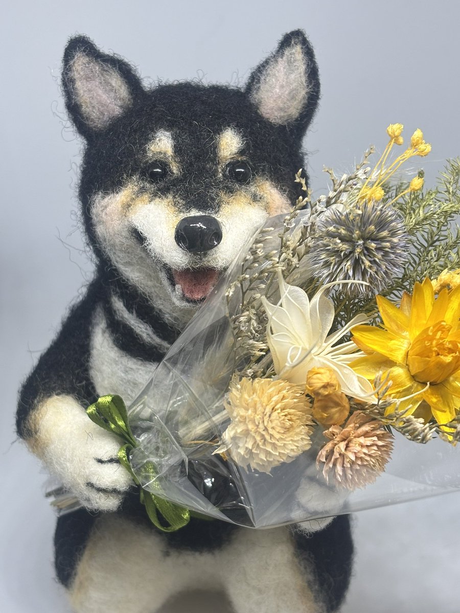 aya2727's tweet photo. お久しぶりです！
会社でお世話になった人が退職するので、飼ってるわんちゃんを作りました！！

なんか可愛い感じになりました！！凄く喜んでくれたので頑張った甲斐がありました！　#羊毛フェルト https://t.co/gchRbLpvyU