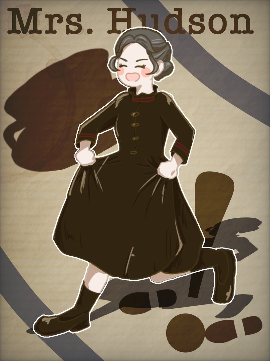 ザ・シャーロック 
グランドフィナーレまで21日

Day4 ハドソン夫人

- - - - - - - - - - - - - - - - - - - - - - - - - - - 

「私ね、ホームズ先生の先回りをするのが趣味なの！」

- - - - - - - - - - - - - - - - - - - - - - - - - - - 

#ザシャーロック FA・イラスト