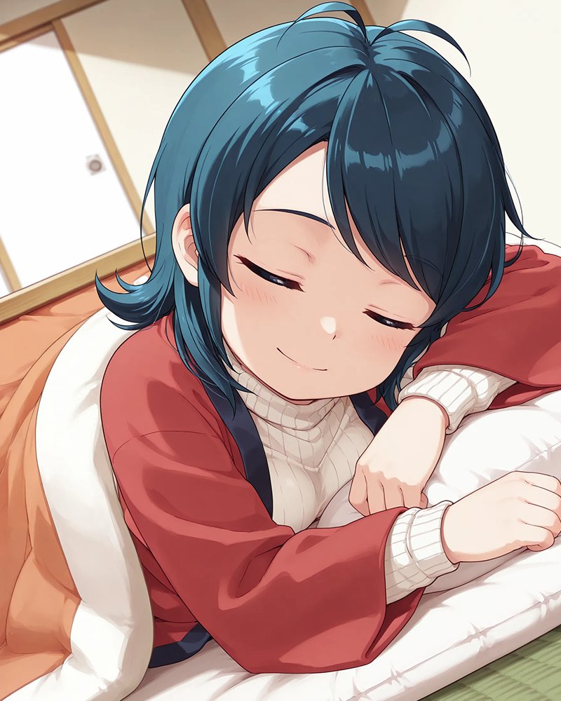 おこたで勉強してたら、すぐ眠くなっちゃいますね。
#AIart #AIイラスト #こたつ