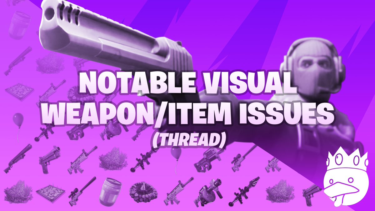 Mid-Season mini-issue thread!

Fortnite OG is pretty close to having all notable weapon/item visual issues fixed!

Here's a quick thread of all the remaining notable item visual issues!