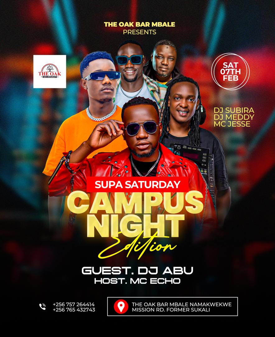 McJesseUg's tweet photo. SUPA SATURDAY goes all out with nonstop vibes at The Oak Bar Mbale.
DJ Subira β’ DJ Meddy β’ MC Jesse
Hosted by MC Echo | Guest DJ ABU TONIGHT β pull up early, stay late ππ½πΊπ½
βοΈ DM FOR TABLE
RESERVATIONS π₯
#SupaSaturdays #HomeOfGoodVibes #WeMakeItEasy #BeyondExpectations https://t.co/YUhxBvOILy
