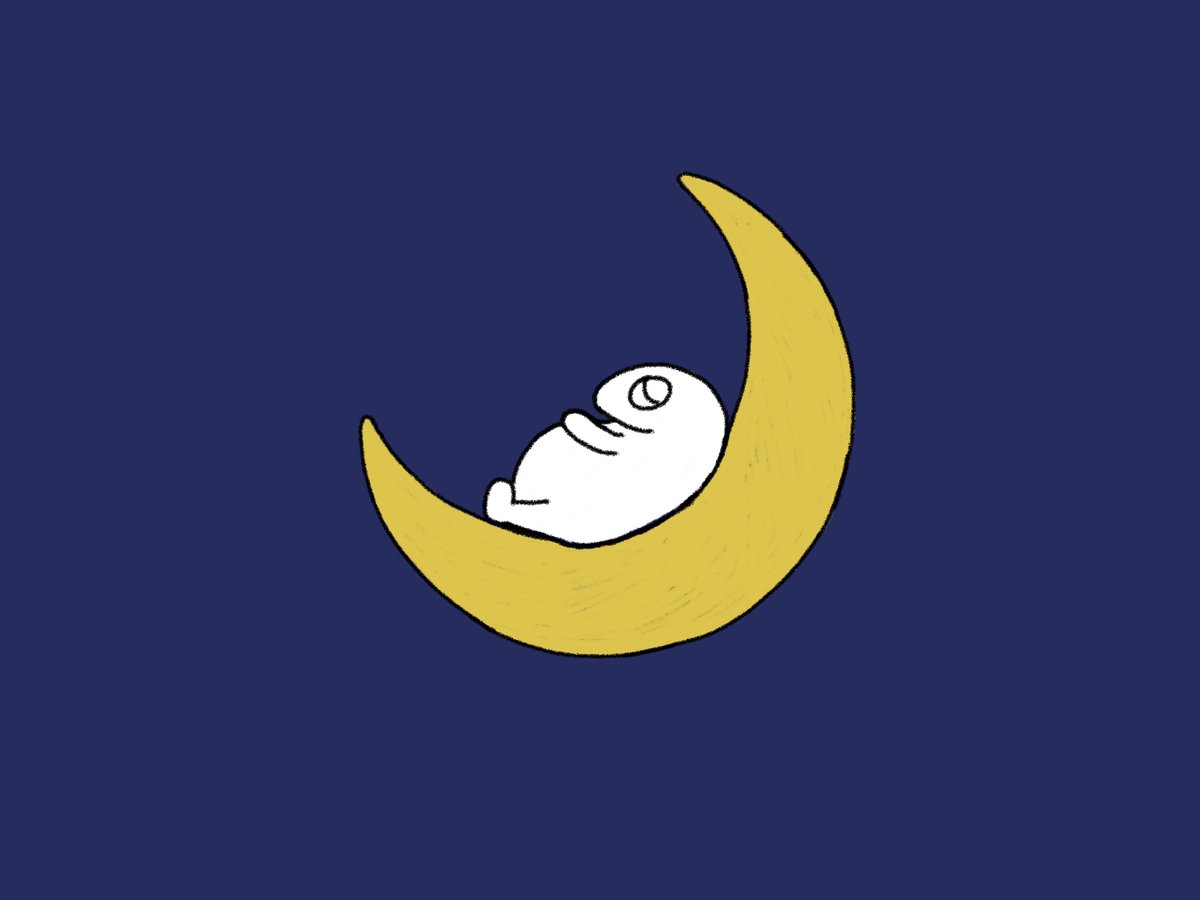 Been3ks's tweet image. 今日は月の上ですやすや🌙💤
 #Been
#イラスト
