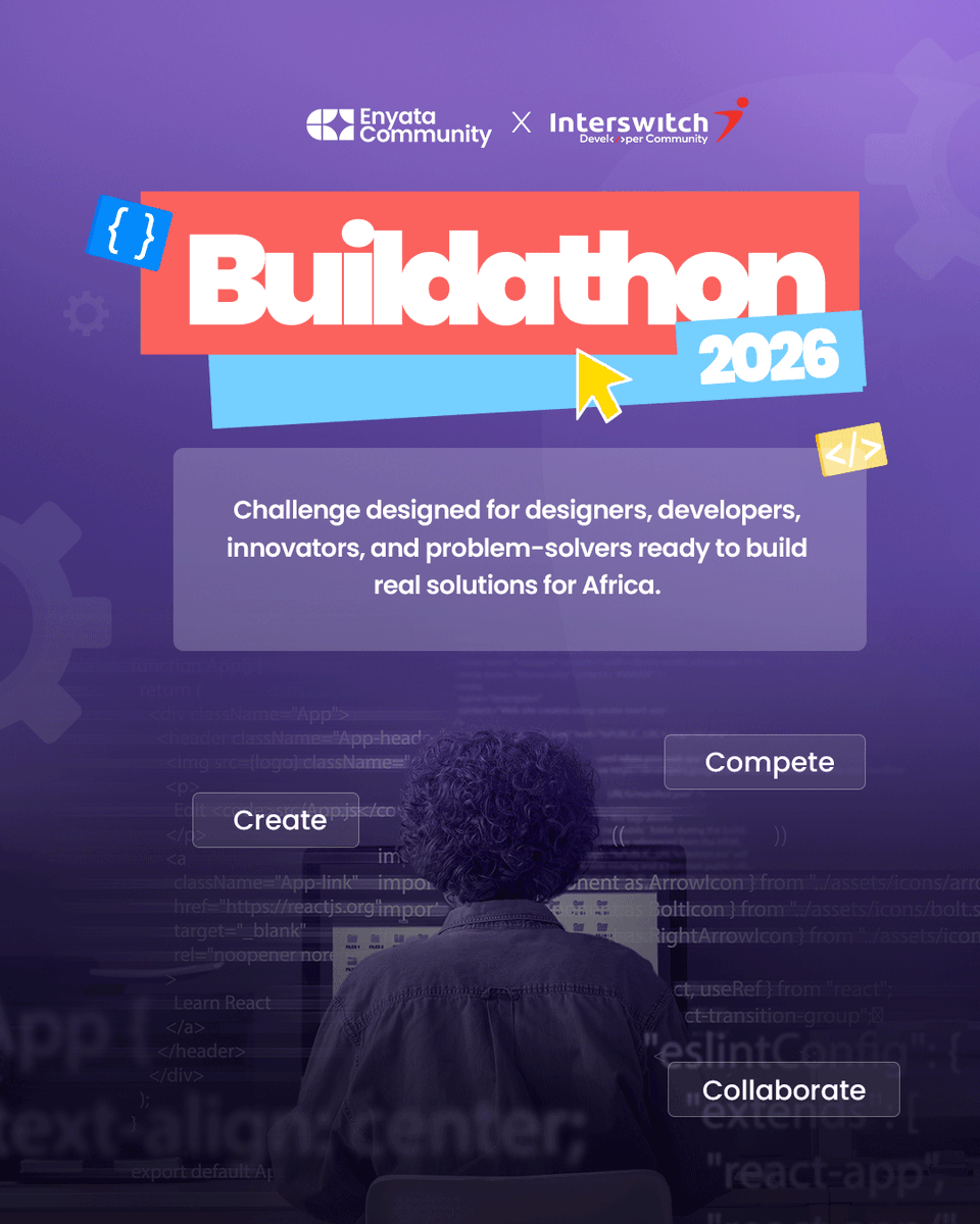 mlinlagos's tweet photo. The future of AI in Nigeria is built for the real world. π§ π
Registration for the @EnyataHQ x @InterswitchDev Buildathon is officially OPEN! π¦Ύ
Weβre inviting the #MLLagos community to bring your expertise to the stage.
Register here: https://t.co/cyjPWF0iGH https://t.co/CL47xWT2hl