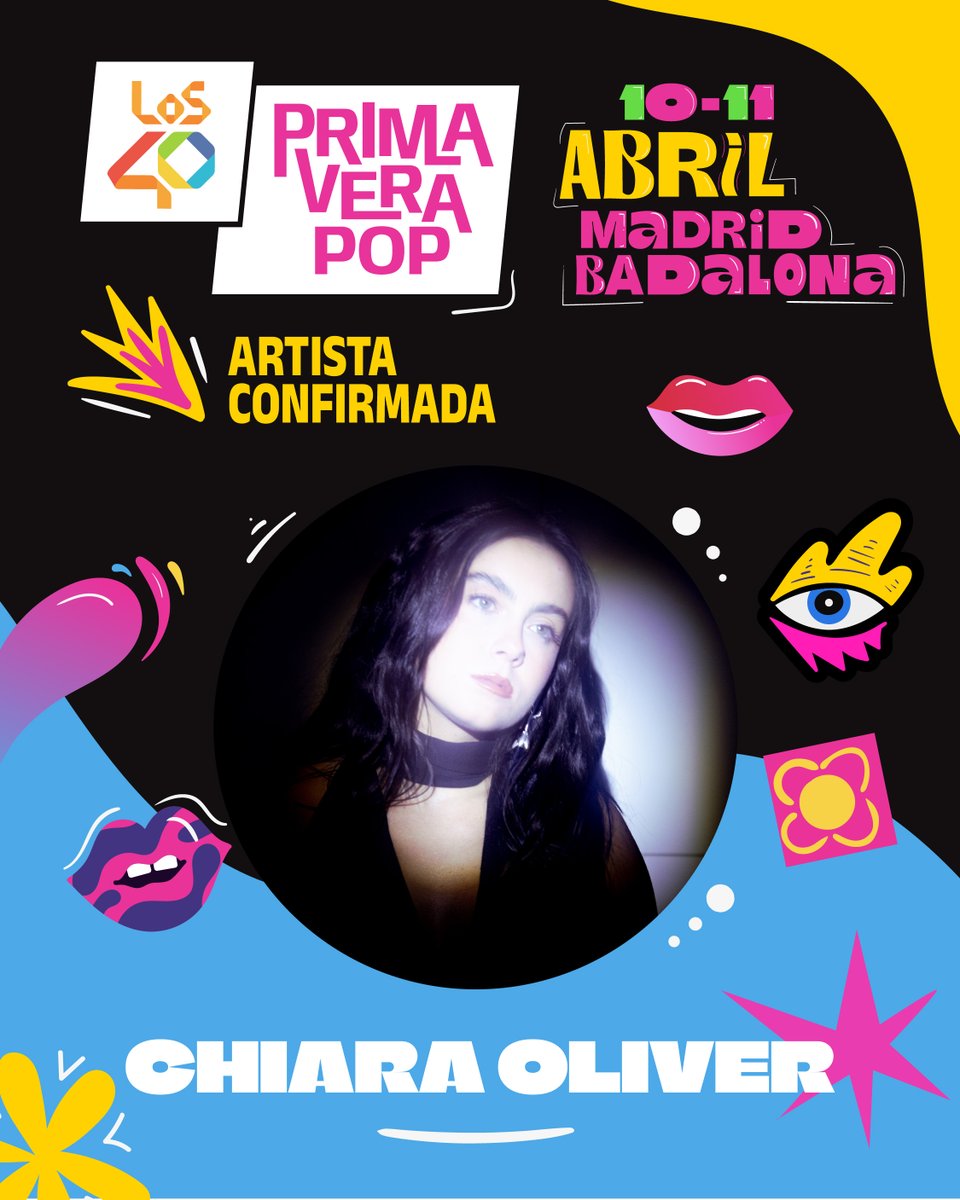 Seguimos sumando nombres a #LOS40PrimaveraPOP 2026 y el siguiente es… ¡ <a href="/chiaraoliver/">chiara oliver</a>  ! 🥳💖

Una de las artistas que más ganas teníais de ver en este cartel y que llega dispuesta a ponerle banda sonora a nuestra primavera 🎶🌷 

Chiara Oliver se une a la fiesta y estará con