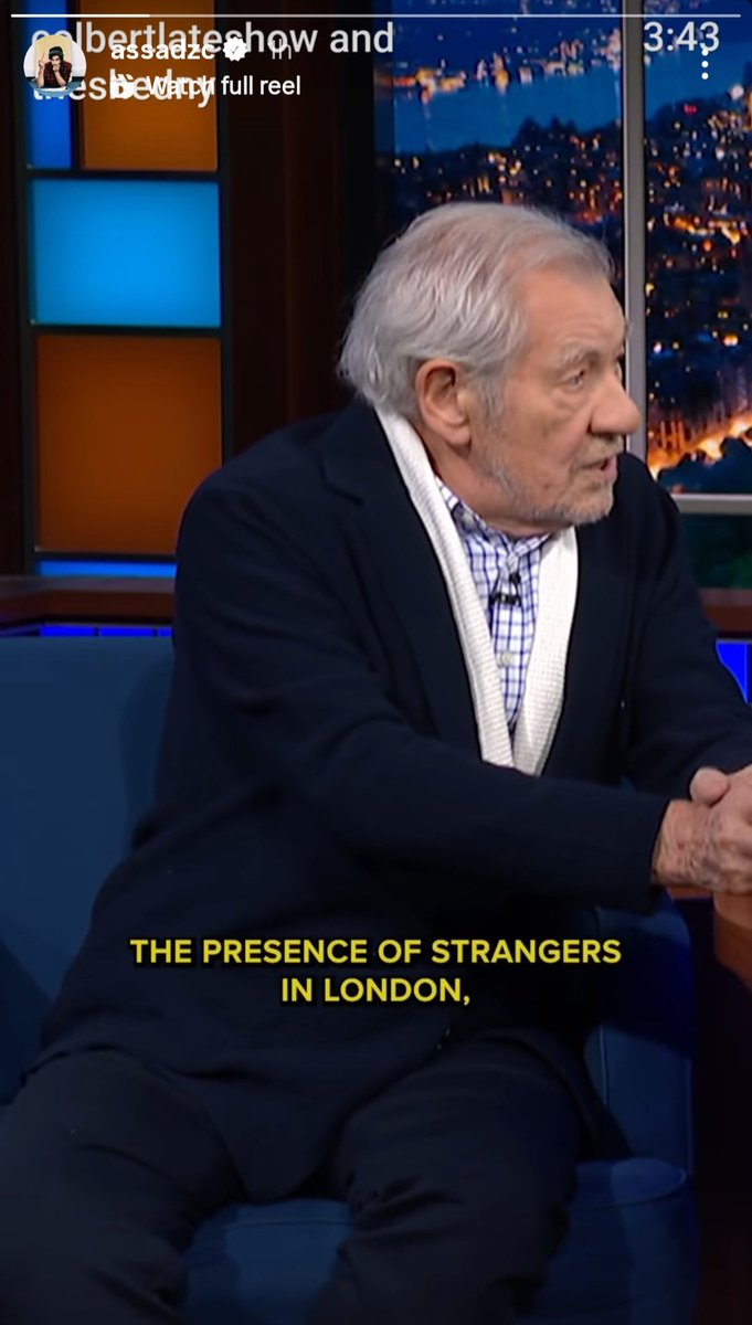 Assad Zaman posted a video of Ian McKellen reciting a monologue about the inhumanity of people rioting against immigrants to his instagram story!!