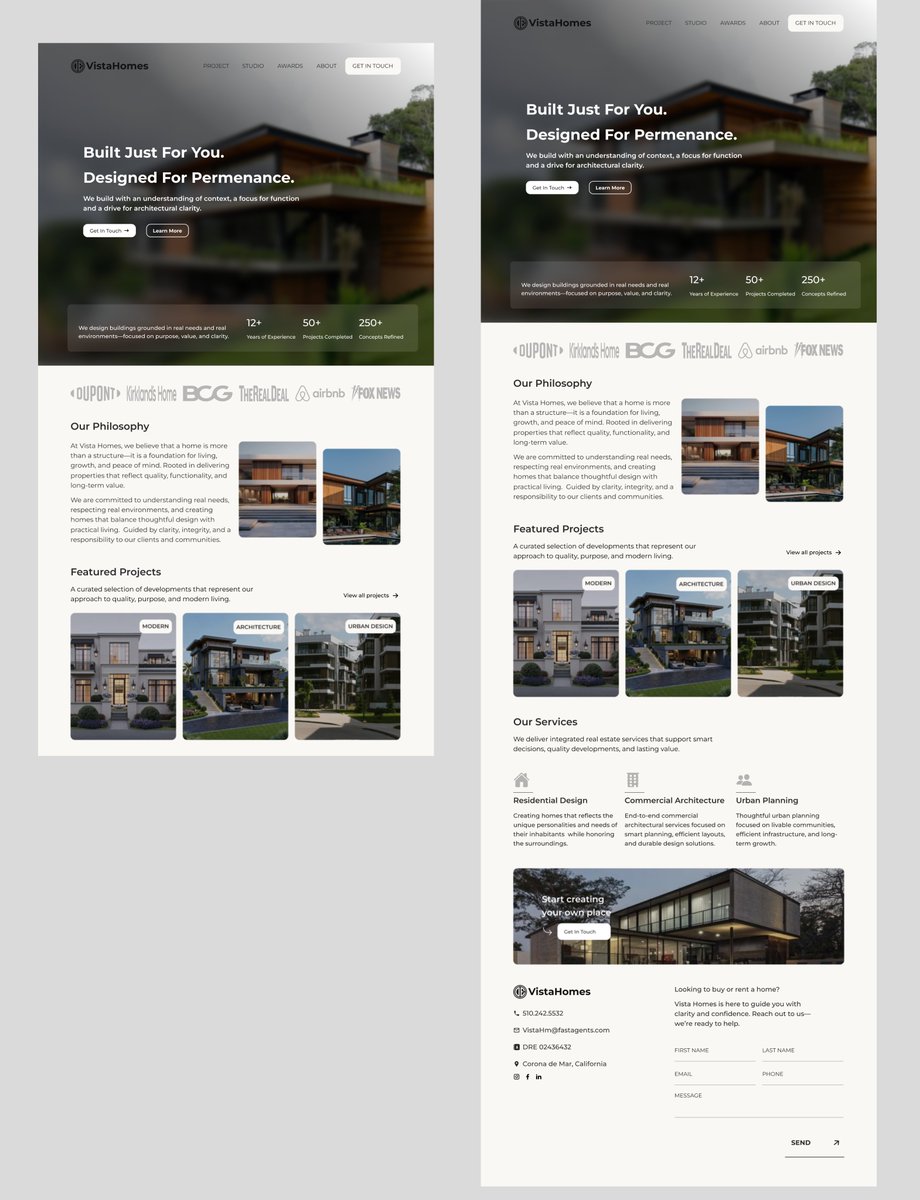 A UI/UX concept for a modern real estate &amp; architecture brand. 

What do you think?