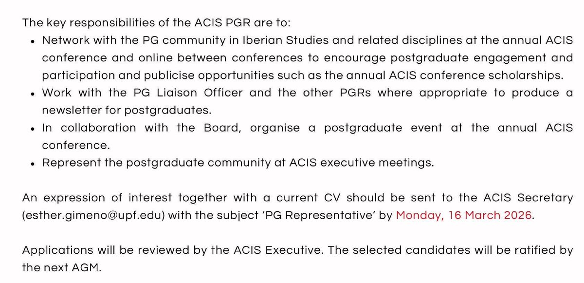 ACIS-Association for Contemporary Iberian Studies tweet media