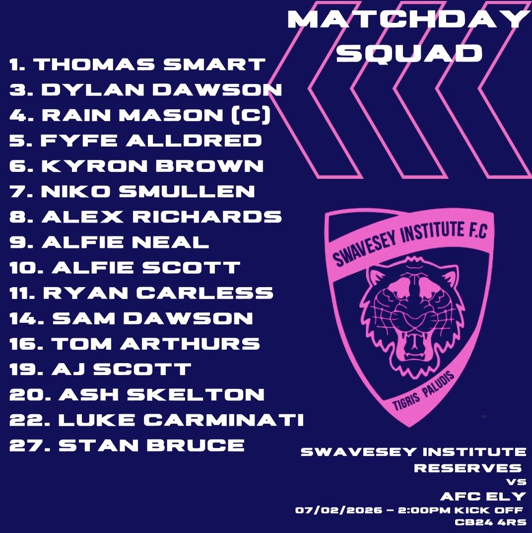 Swavesey Institute Reserves FC tweet media