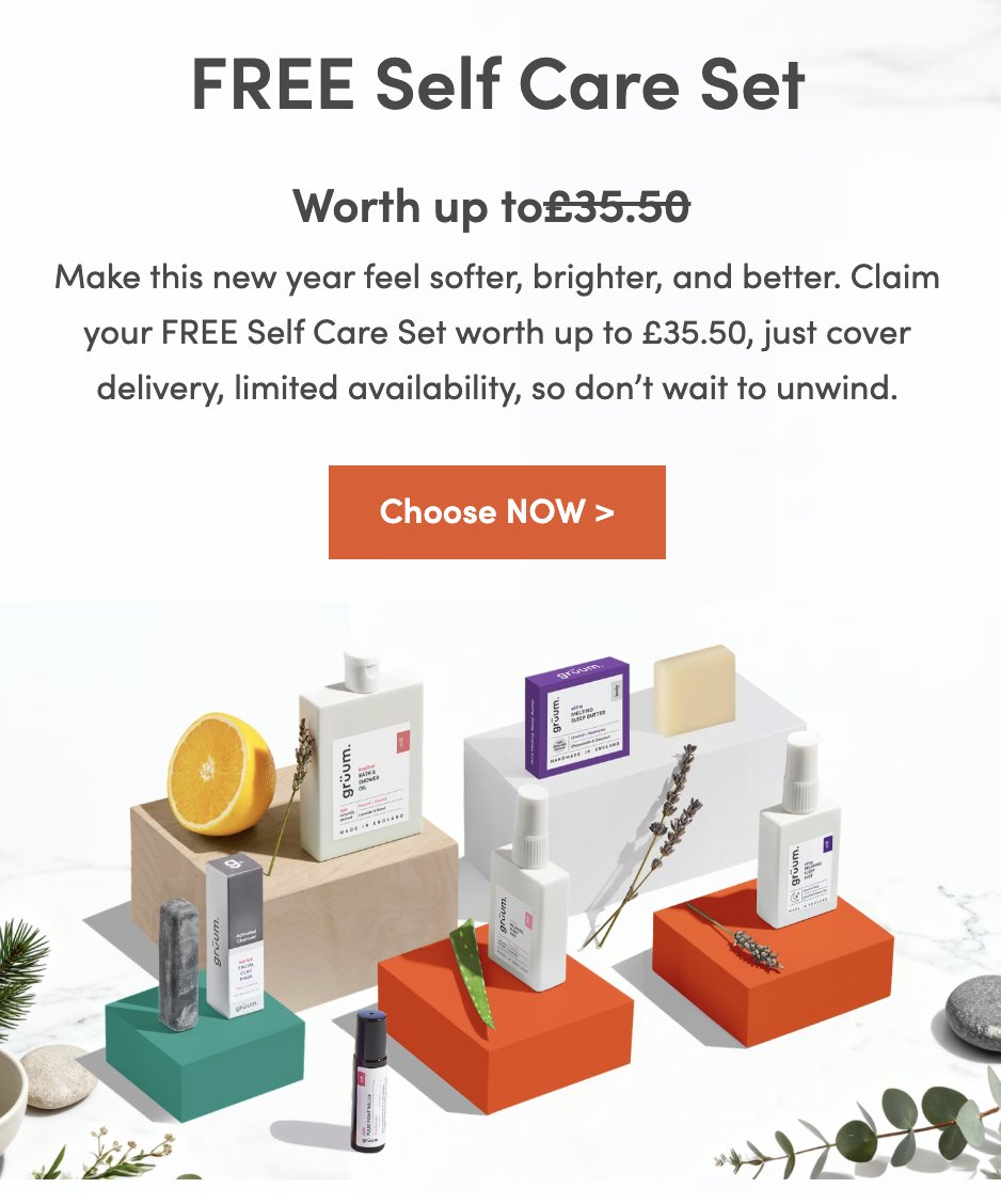 ⚡️ You can get this skincare set from grüum worth £35.50 for 'FREE' just paying the shipping fee (£4.95)

You can choose between the 'Better Sleep Set' (RRP: £31) or the 'Wellness &amp; Relaxation Set' (RRP: £35.50)

ad: Claim here > bit.ly/4qZY9vl