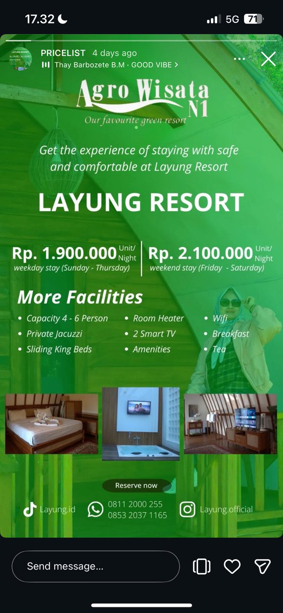TAMAHOSHl's tweet photo. WTS JUAL RUGI

Layung Resort Rancabali
2 room available
Tanggal 7-8 Februari 2026
1jt/ cabin (muat 4-6 orang)
minat dm

# ciwidey bandung agro wisata zonauang want to sell https://t.co/KpCjZyVkyH