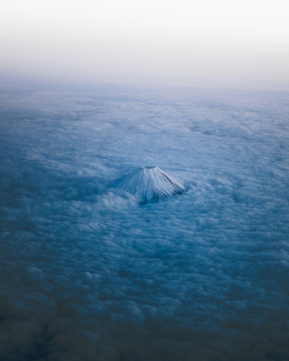 Mt Fuji in the mist.