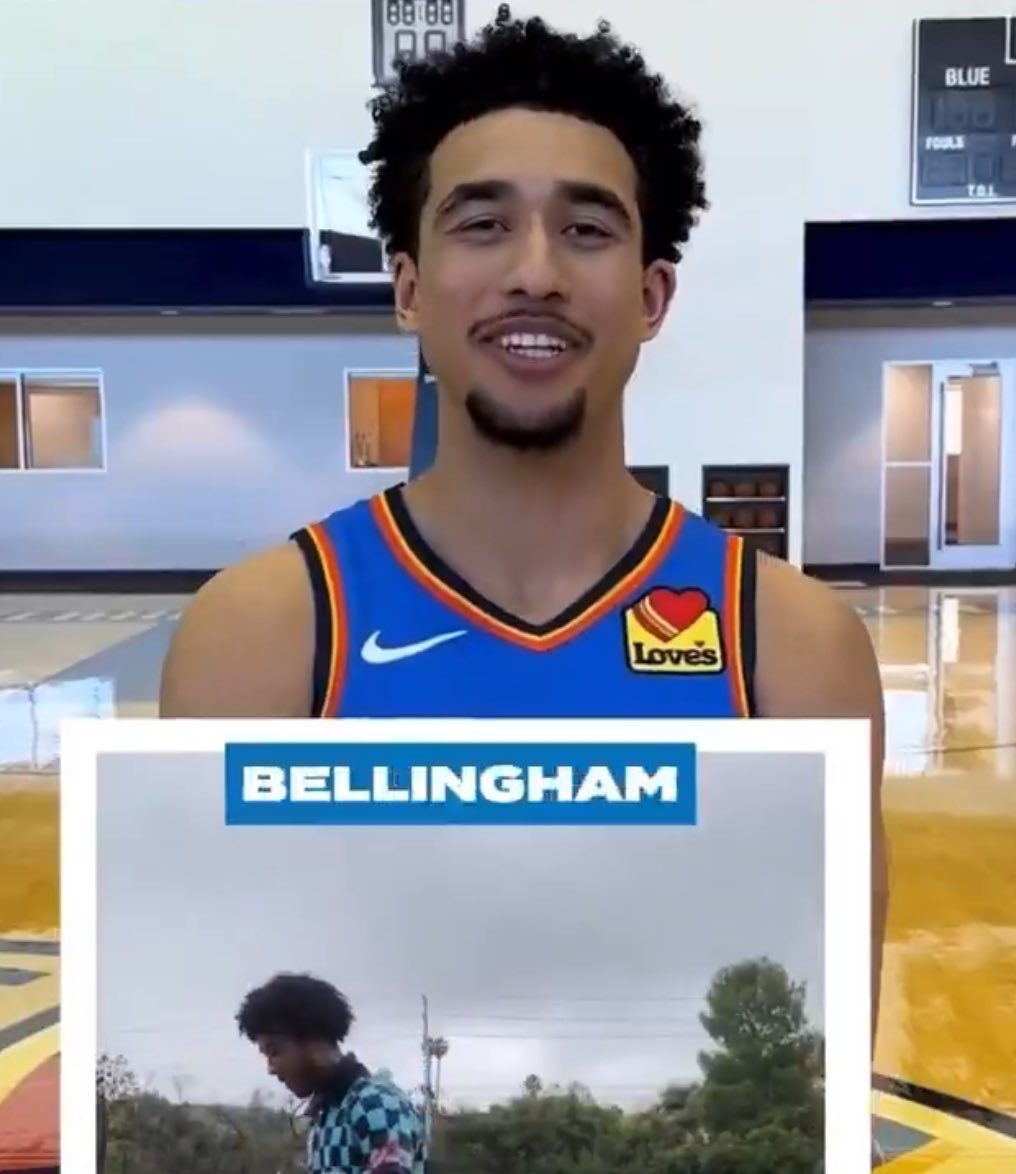 theMadridZone's tweet photo. 🗣️ OKC Thunder’s Jared McCain: “Favorite football team? I like Jude Bellingham.” https://t.co/MRqCQ0Rbe8