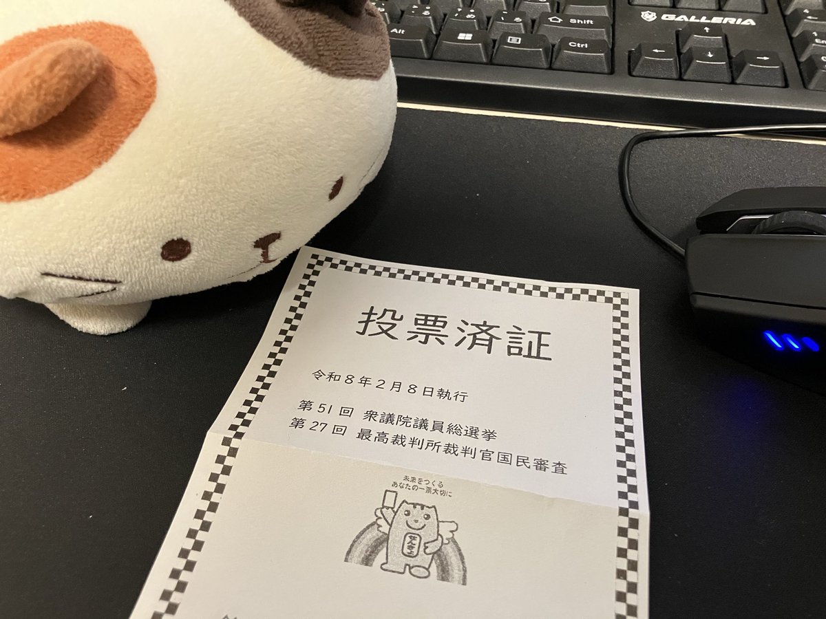 投票してきました。
選挙割りも調べなきゃ