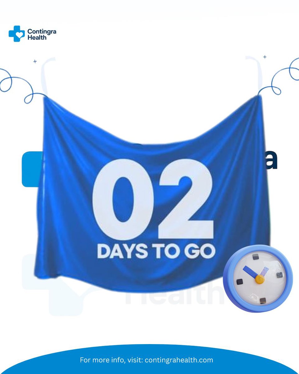 contingrahealth's tweet photo. 2 days to go!!!!!
In just 2 days, Contingra Health goes live!! Imagine speaking to a doctor from your phone. Imagine no queues, no stress, no wasted time.
Turn on post notifications; you don’t want to miss this.
Type2️⃣ if you’re ready!
#ContingraHealth #LaunchCountdown https://t.co/2zldFskQUZ
