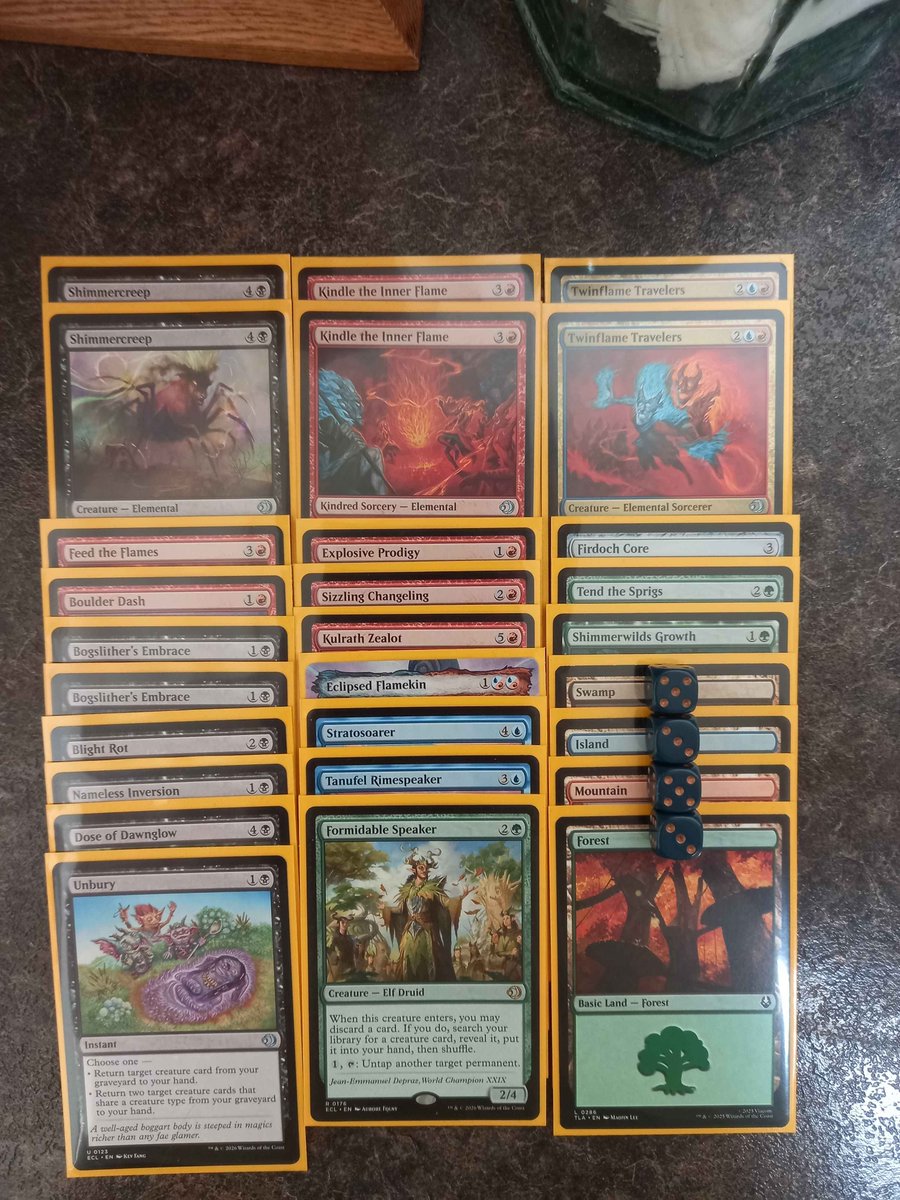 atdotbc's tweet photo. Tonight's sweet winning draft deck. Combo killed with Shimmercreep a handful of times.
#MTG https://t.co/17BzgaDRf0