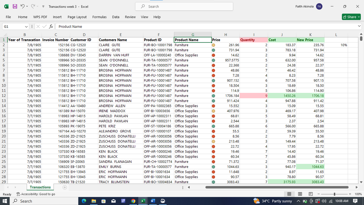 olasubomi287's tweet photo. Week 3 of Excel for Data Analysis
Worked on Excel data cleaning, IF functions, XLOOKUP, and conditional formatting using real datasets. Learning how to turn raw data into insights 📊
@TDataImmersed 
@DabereNnamani 
@JudeRaji_ 
@msexcel 
#TDI https://t.co/cJW3Nfz2vh