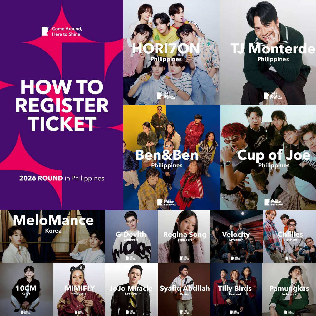 Registration for FREE tickets ROUND FESTIVAL opens this Saturday, Feb. 14, 12NN and closes Feb 16 at 11:59PM.

Register → qualify for voucher raffle → claim your spot for April 18-19 at Araneta! Max 2 tickets per day.

Registration link will be dropped via <a href="/roundfestival/">roundfestival</a> and